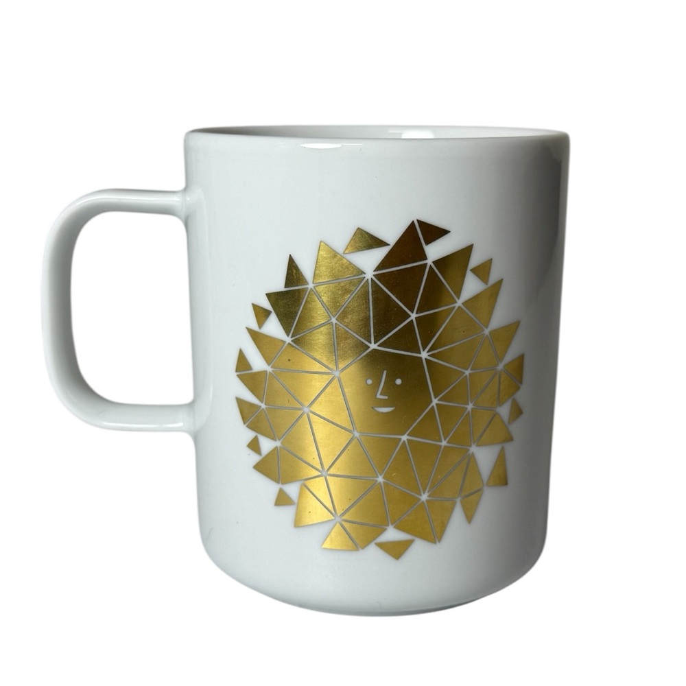 Vitra 1971 White Ceramic Cup with Geometric “New Sun”.